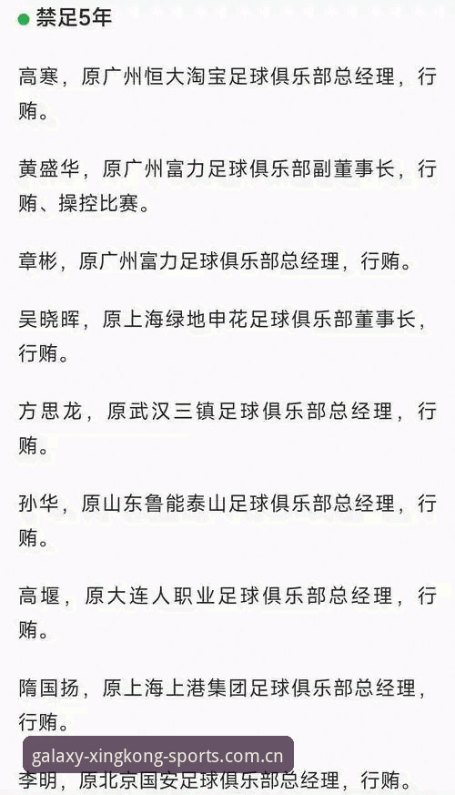星空体育安卓版必备 足球行业整顿实用指南——从第三批禁足名单看中国足球治理新常态